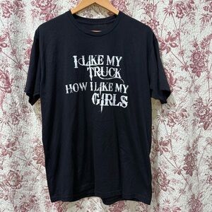 Funny Truck & Girls Graphic Tee Men’s Approx Large